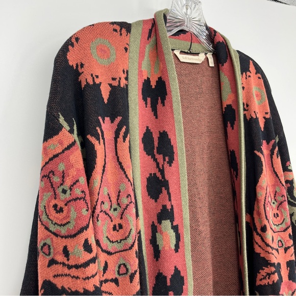 Soft Surroundings Icon Longline Cardigan Sweater PXS 3/4 Sleeve Colorful Art - Picture 6 of 11